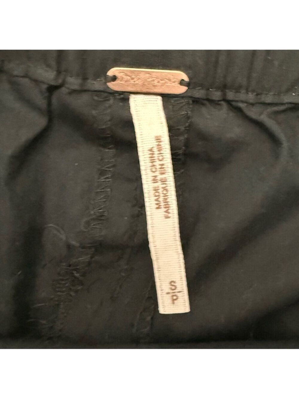 Free People Black Cotton Off The Shoulder Blouse Small NWOT - Picture 5 of 5